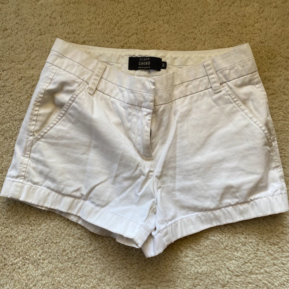 J.Crew Chino Shorts in White